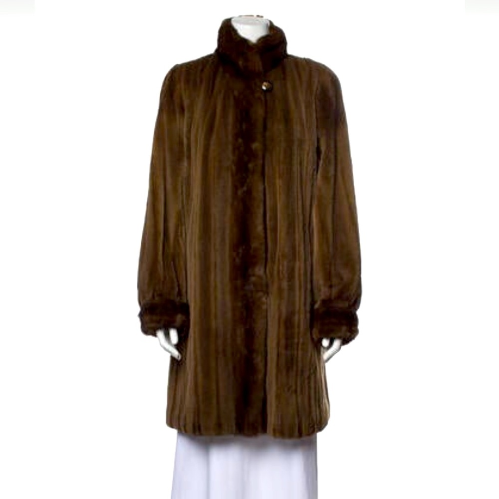 Gartenhaus Furs, Reversible Sheared Mink 3/4 Length Fur Coat, Sz Medium, EUC